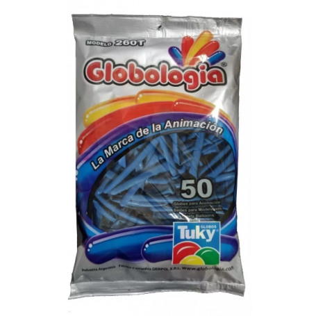 Globologia 260t Azul X 50 - Tuky