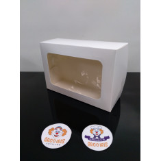 Caja Desayuno 17.5x26.5x9 X10 +10-5% - C/visor - Blanca Promo Por Cantidad