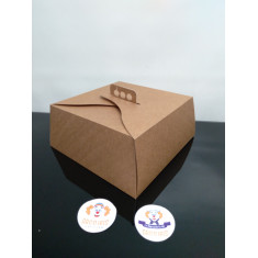 Caja Torta 31x31x13 X 10 U+10-5% Blanca /madera Promo Por Cantidad