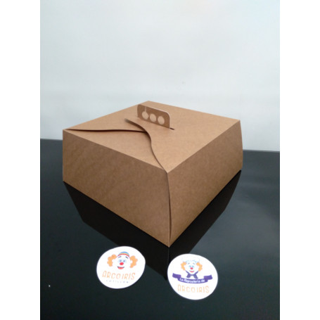 Caja Torta 31x31x13 X 10 +10-5% Blanca /madera