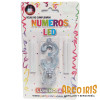 Lumi Numero 3 C/4 Velas Xu. +3-10% En Blister - C/luz Led -  Party Store