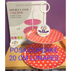 Posa Cupcake/masas 2 Pisos 20cm Lunares X U. - Rapaval - Double Layer Cake Dish