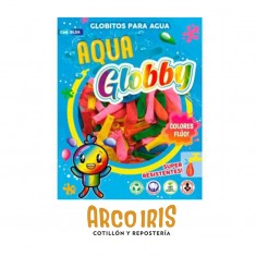 Bombitas Carn.globby X 100 U.aqua Globby-super Resistentes-party Store-
