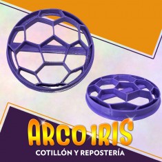 Cortante Cookies Pelota Futbol - Plastico Violeta