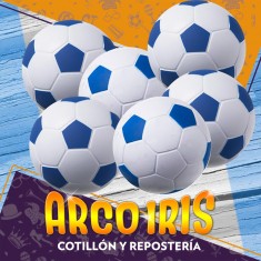 Pelotas Futbol Argentina X 6 -blanca/celeste-rotti                                                Argentina-mundial