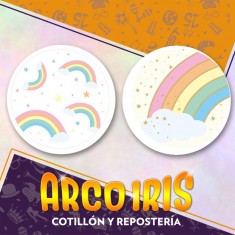 Arco Iris Stickers 12 X 10 Planchas  -remplaza Linea Nubecita -
