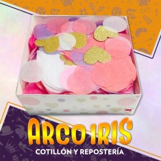 Confeti Corazon Combinados Caja Pvc- -party Store-                         Valentin