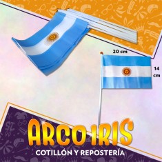 Bandera Tela Argentina 14x20cm X 12 - Chica      Mundial Patrio