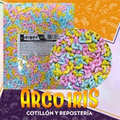 Drops X 500 Gs. Arco Iris Con Nubecita En Bolsa Vs Colores- Pastelar- Pastillaje Para Decoracion