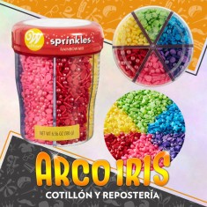 Sprinkles Surtido Arco Iris X 186 G. - 6 Celdas Wilton