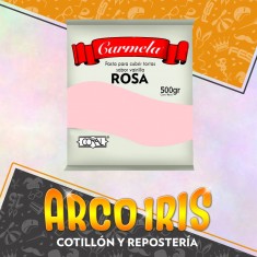 Coral Pasta Color Pastel X 500 G. Rosa +14 -5% - Mas De 14 Un 5% Menos - Carmela Promo Por Cantidad