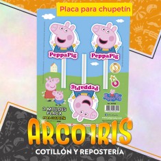 Peppa Pig Placas Chupetin X 2 Moldes - Proximamente Blister