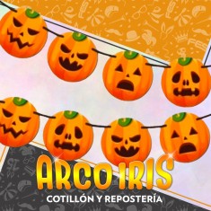 Halloween Guirnalda Calabazas - Carton Halloween-