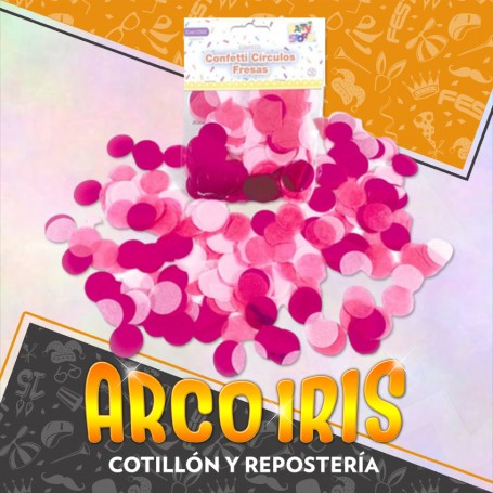 Confeti Circulos Fresa -party Store- Tonos Rosas