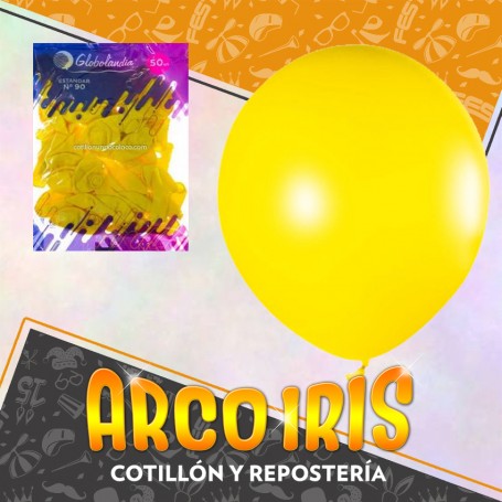 Arco Iris Amarillo Globo X 50 Promo +10 -5%