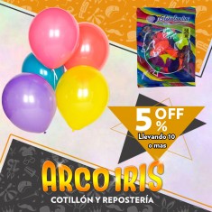 Arco Iris Surtido Globo X 50 Promo +10 -5%