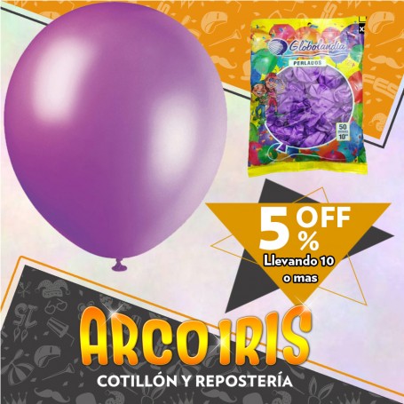 Arco Iris Violeta Globo X 50 Promo +10 -5%