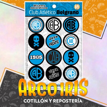 Belgrano Stickers 2 X 12 U - 24 Stickers Decorativos                                      Otero