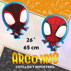 Mylar 26 Personaje Araña Metal Xu - 65 Cm Spiderman                              Globo Metalizado Papel