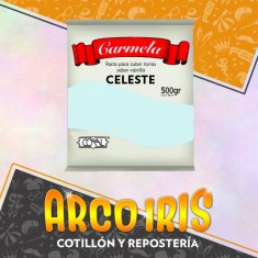 Coral Pasta Color X 500 G. Celeste +14 -5% - Mas De 14 Un 5% Menos - Carmela Promo Por Cantidad