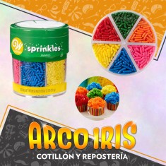 Sprinkles Jimmies Colores X 90 G -6 Colores Brillantes        Wilton Pascuas