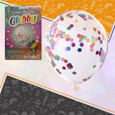Globo Confetti 24  X U Globby-circulo Multicolor-60 Cm-