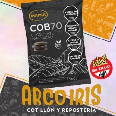 Chocolate Cobertura 70 % Cacao Mapsa X 500 G -  Sin Tacc -cob70-                           - Especial Cascada-