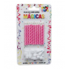 Velas Torn.magicas X 10 Magenta/rosa- Party Store C/ Portavela